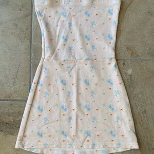 Djerf Avenue Mini Dress in Cream with Floral Print